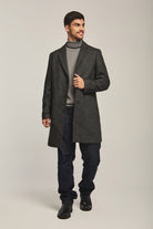 داليدرس بالطو رجالي طويل سادة أسود