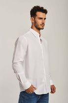 داليدرس قميص رجالي سادة ابيض