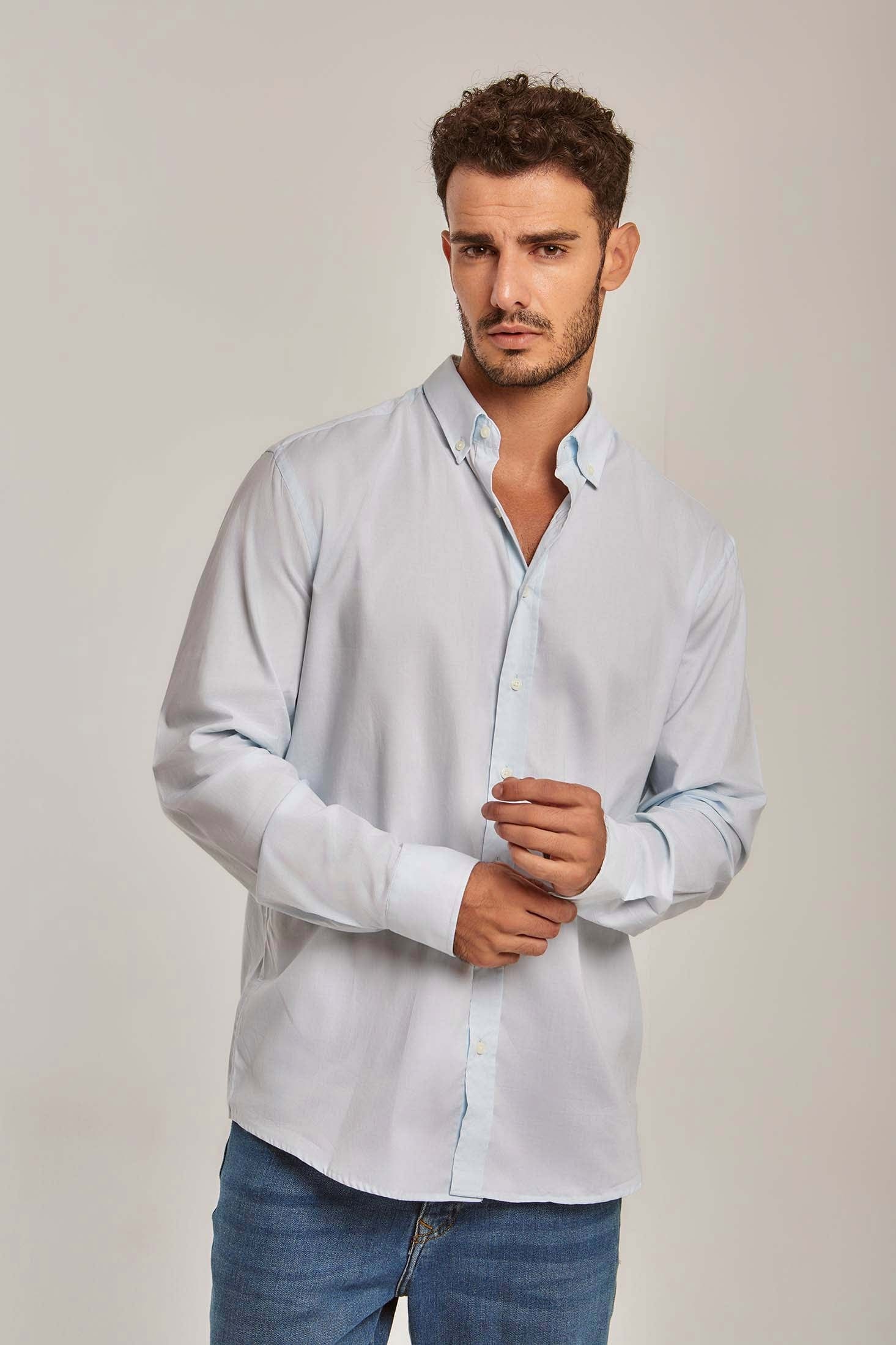 داليدرس قميص رجالي سادة ابيض