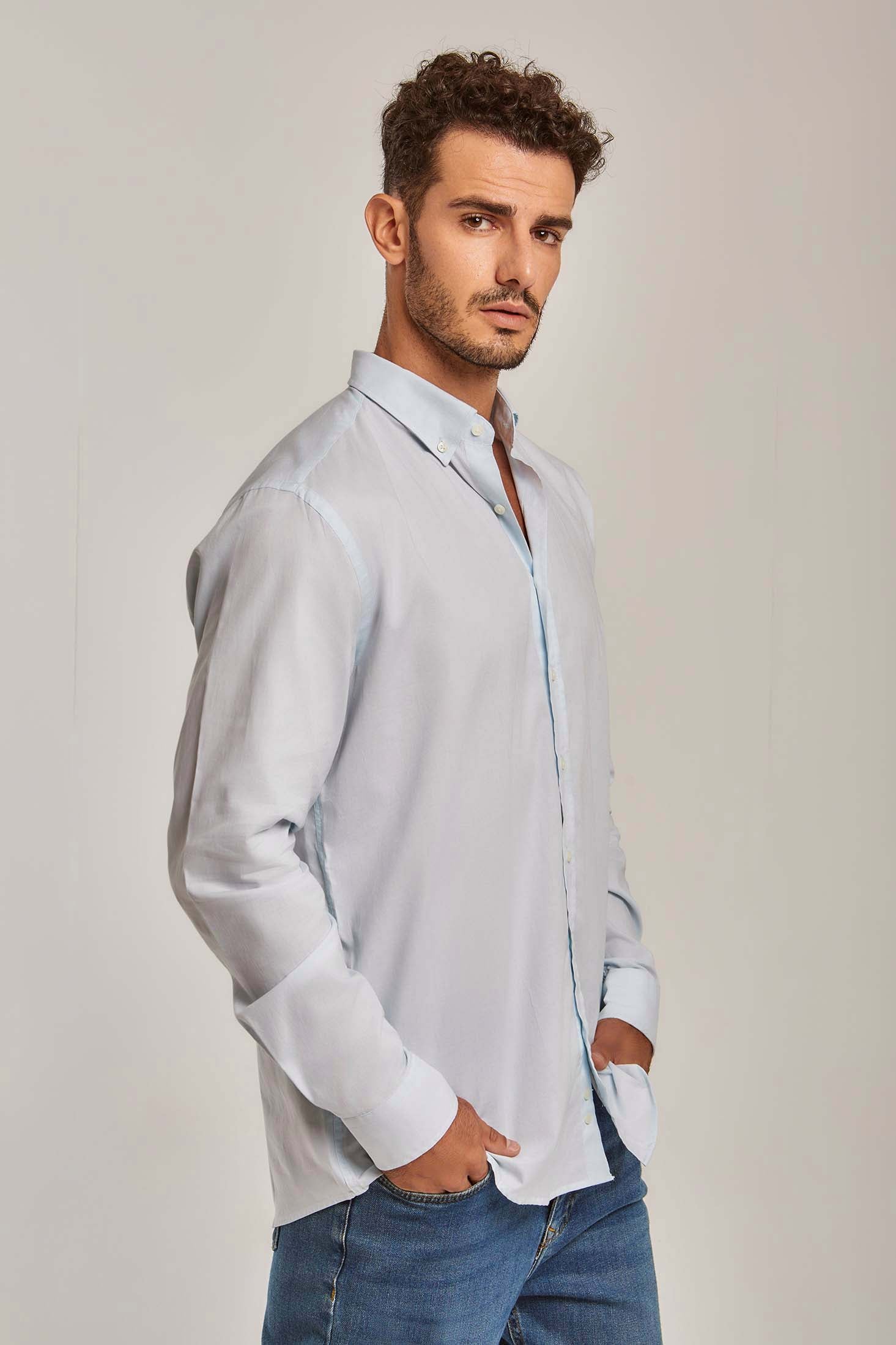 داليدرس قميص رجالي سادة ابيض