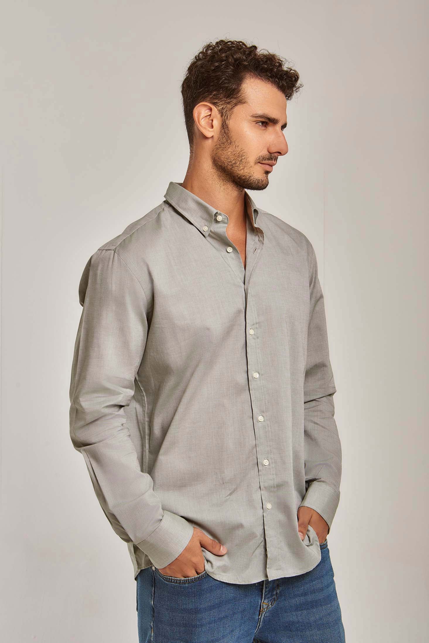 داليدرس قميص رجالي سادة ابيض