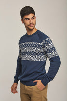 داليدرس بلوفر رجالي منقوش أزرق جينز