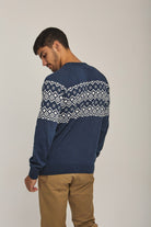 داليدرس بلوفر رجالي منقوش أزرق جينز