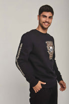 داليدرس سويت شيرت رجالي برسمة باندا أسود