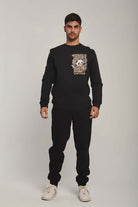 داليدرس سويت شيرت رجالي برسمة باندا أسود