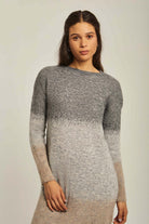 داليدرس فستان نسائي 3/4 الوان مدرجة برتقالي محترق