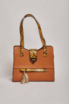 داليدرس شنطة نسائي جلد بنقش جلد ثعبان عاليد جملي