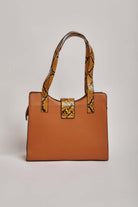 داليدرس شنطة نسائي جلد بنقش جلد ثعبان عاليد جملي