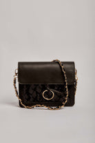 داليدرس شنطة جلد نسائي بحلقة أسود