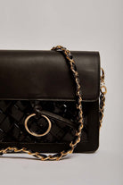 داليدرس شنطة جلد نسائي بحلقة أسود