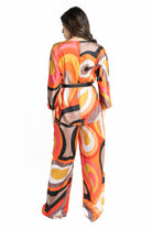 ببل فاشن بنطلون نسائي واسع ملون برتقالي