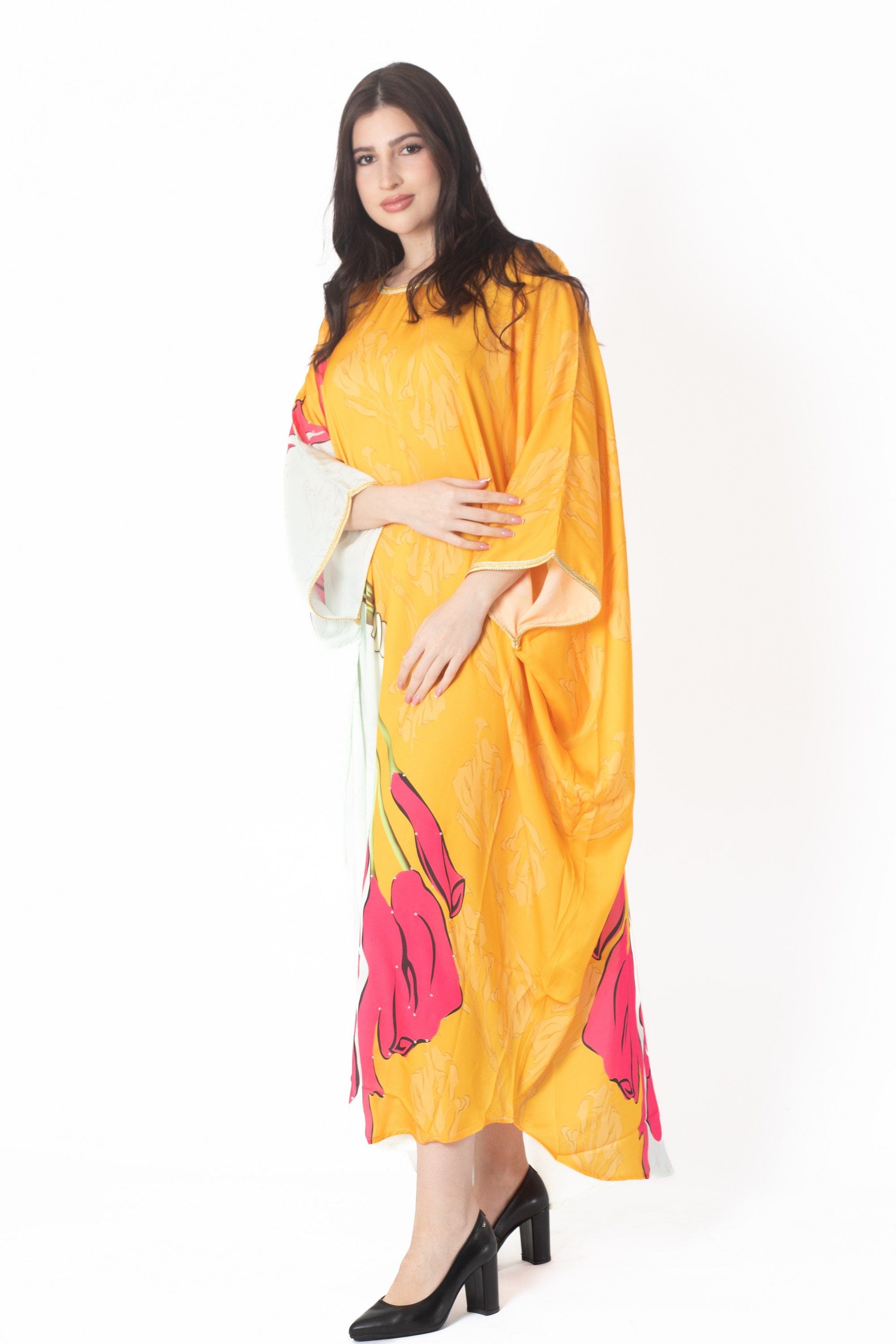 ديامانتين غندورة ملونة 3/4 كم نسائي برتقالي