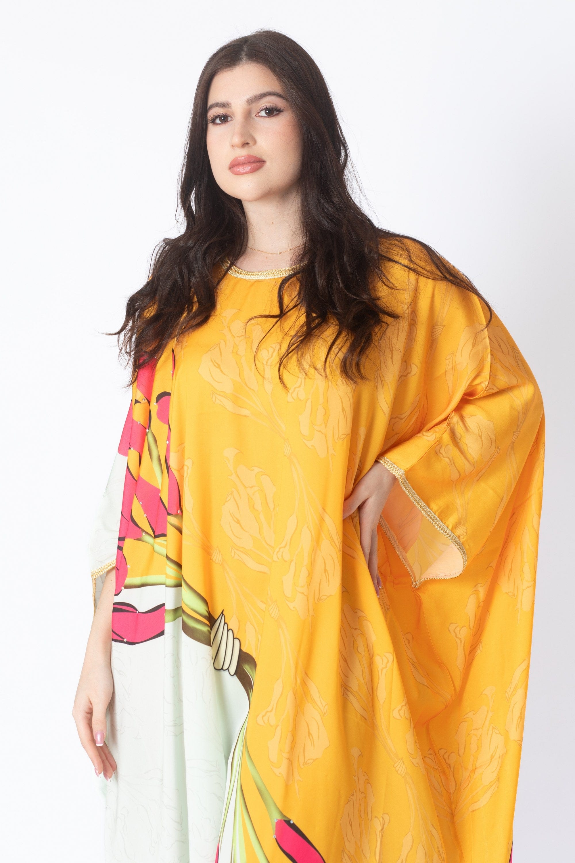 ديامانتين غندورة ملونة 3/4 كم نسائي برتقالي