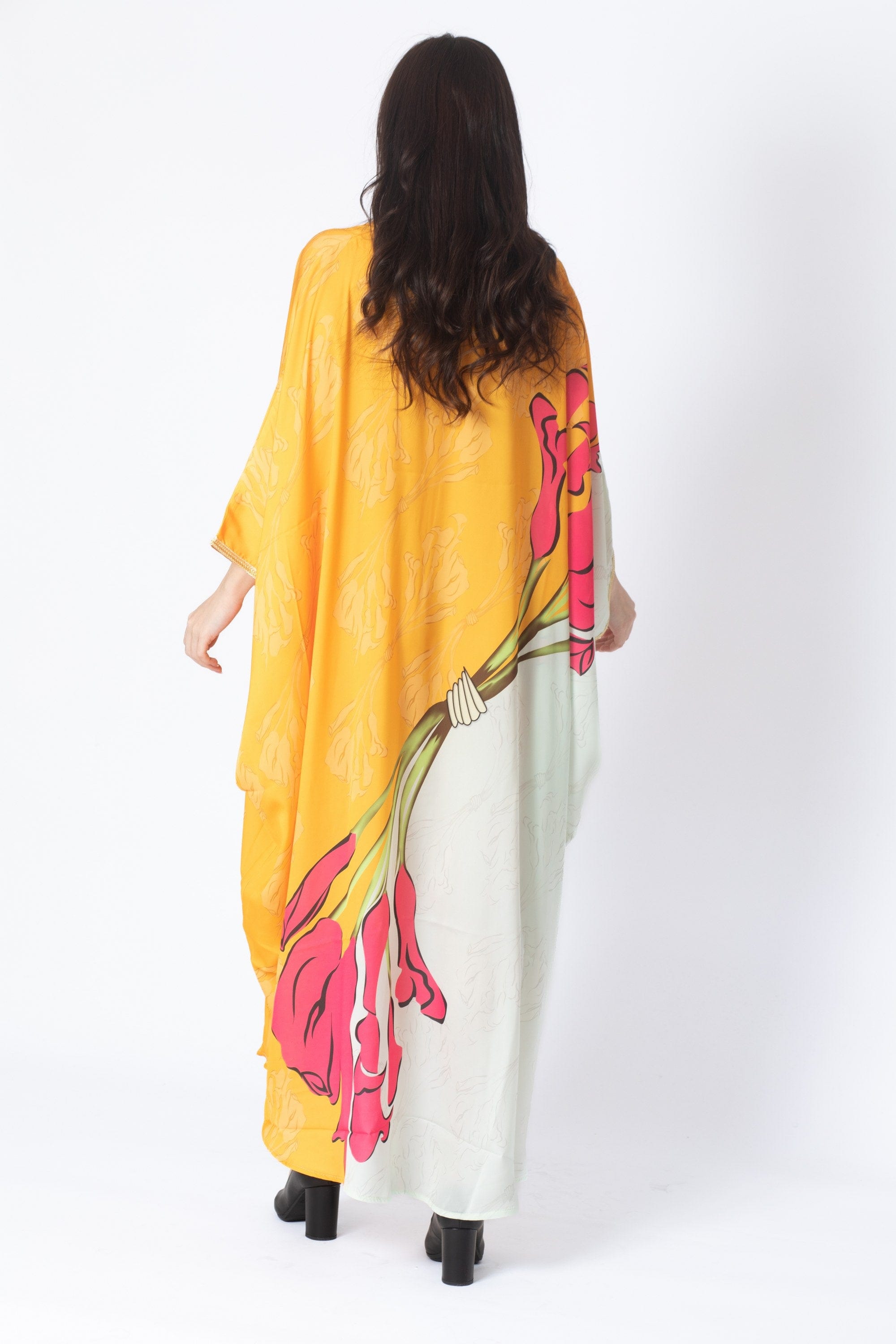 ديامانتين غندورة ملونة 3/4 كم نسائي برتقالي