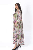 ديامانتين غندورة كم 3/4 موردة واسعة نسائي متعدد الألوان