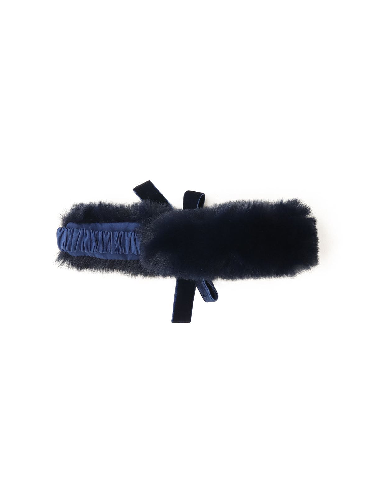 جينجرسنابس توكة شعر بناتي فرو بفيونكة أزرق