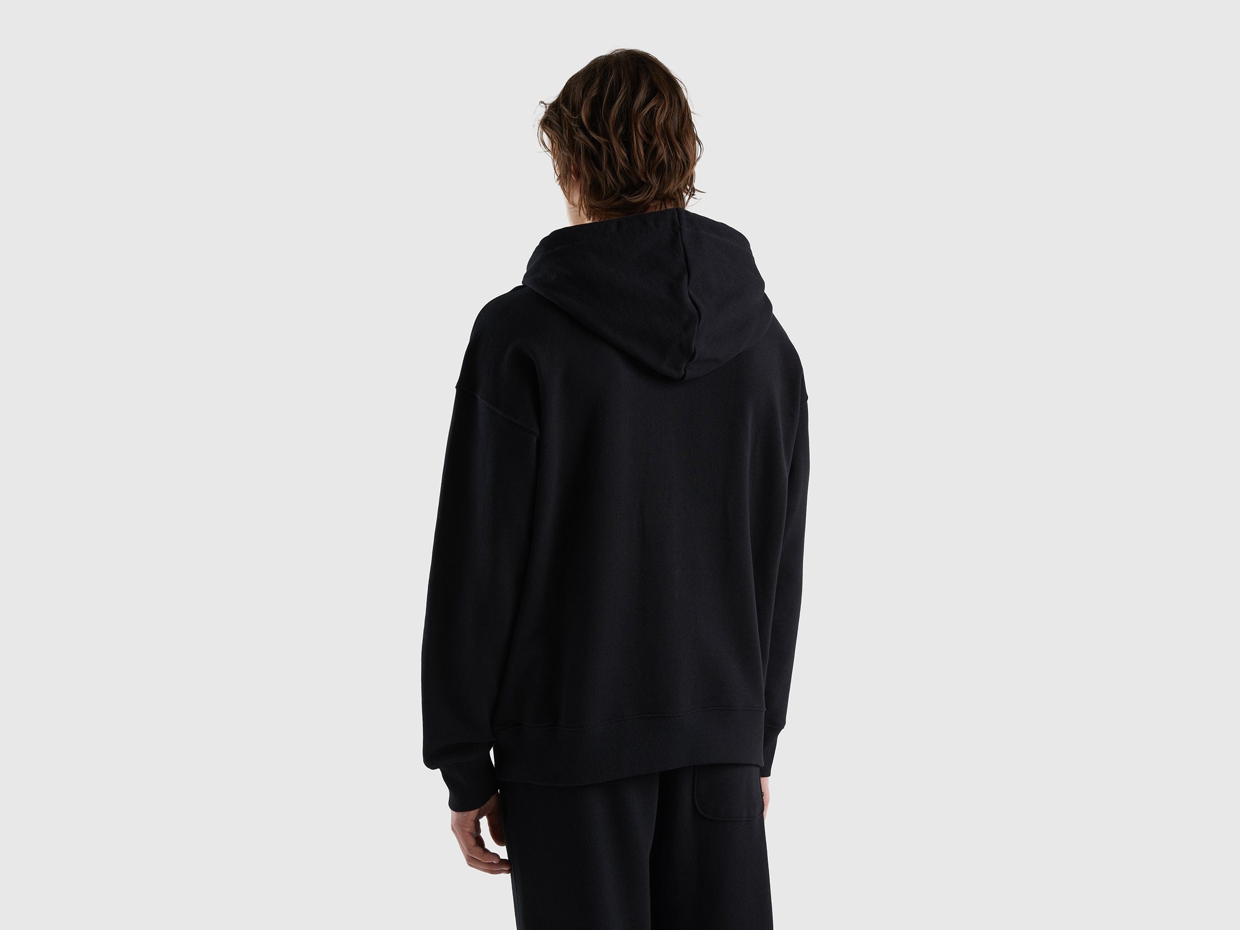 يونايتد كولورز اوف بينيتون بلوفر بسحاب من القطن كم طويل رجالي