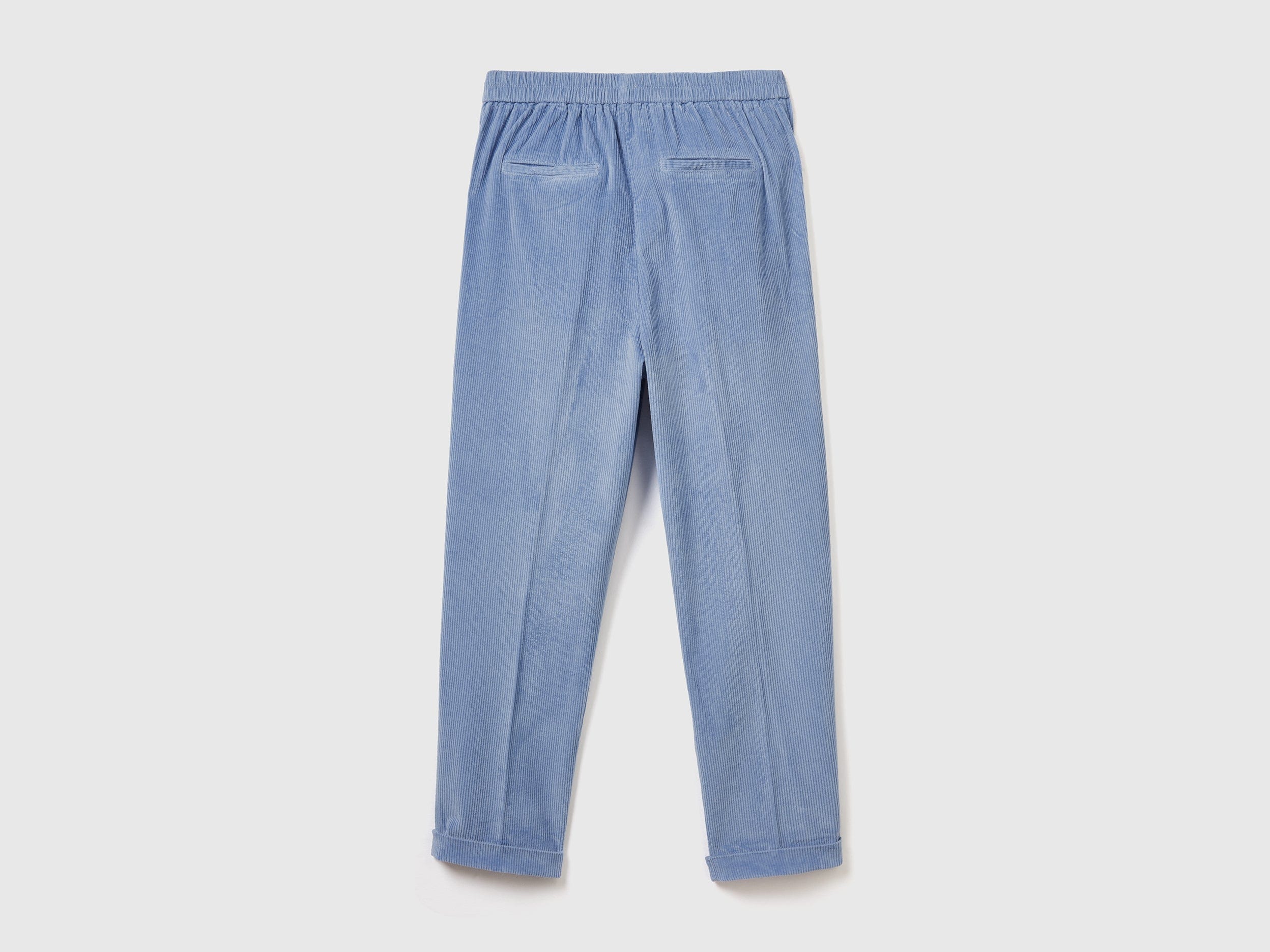 يونايتد كولورز اوف بينيتون بنطلون تشينو مخملي بخصر مطاطي رجالي