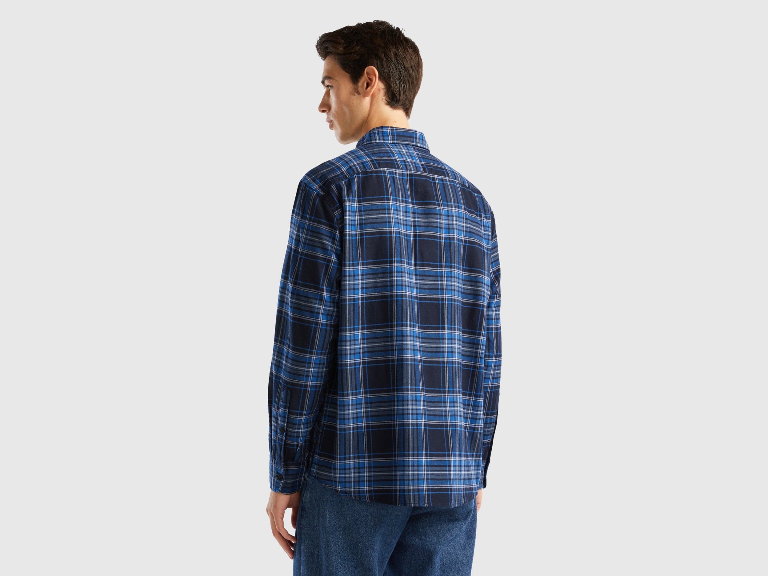 يونايتد كولورز اوف بينيتون قميص كاروهات كم طويل