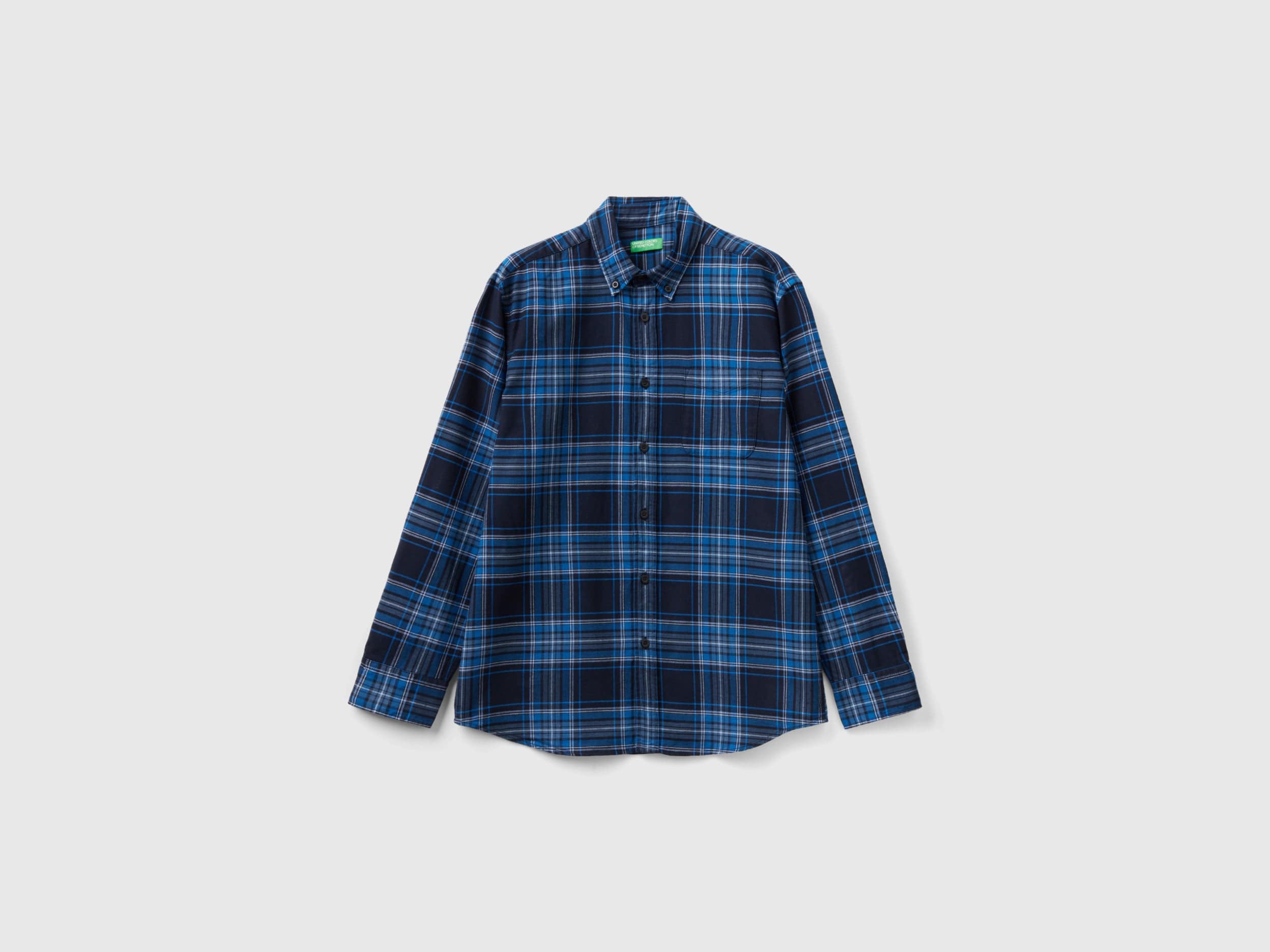 يونايتد كولورز اوف بينيتون قميص كاروهات كم طويل