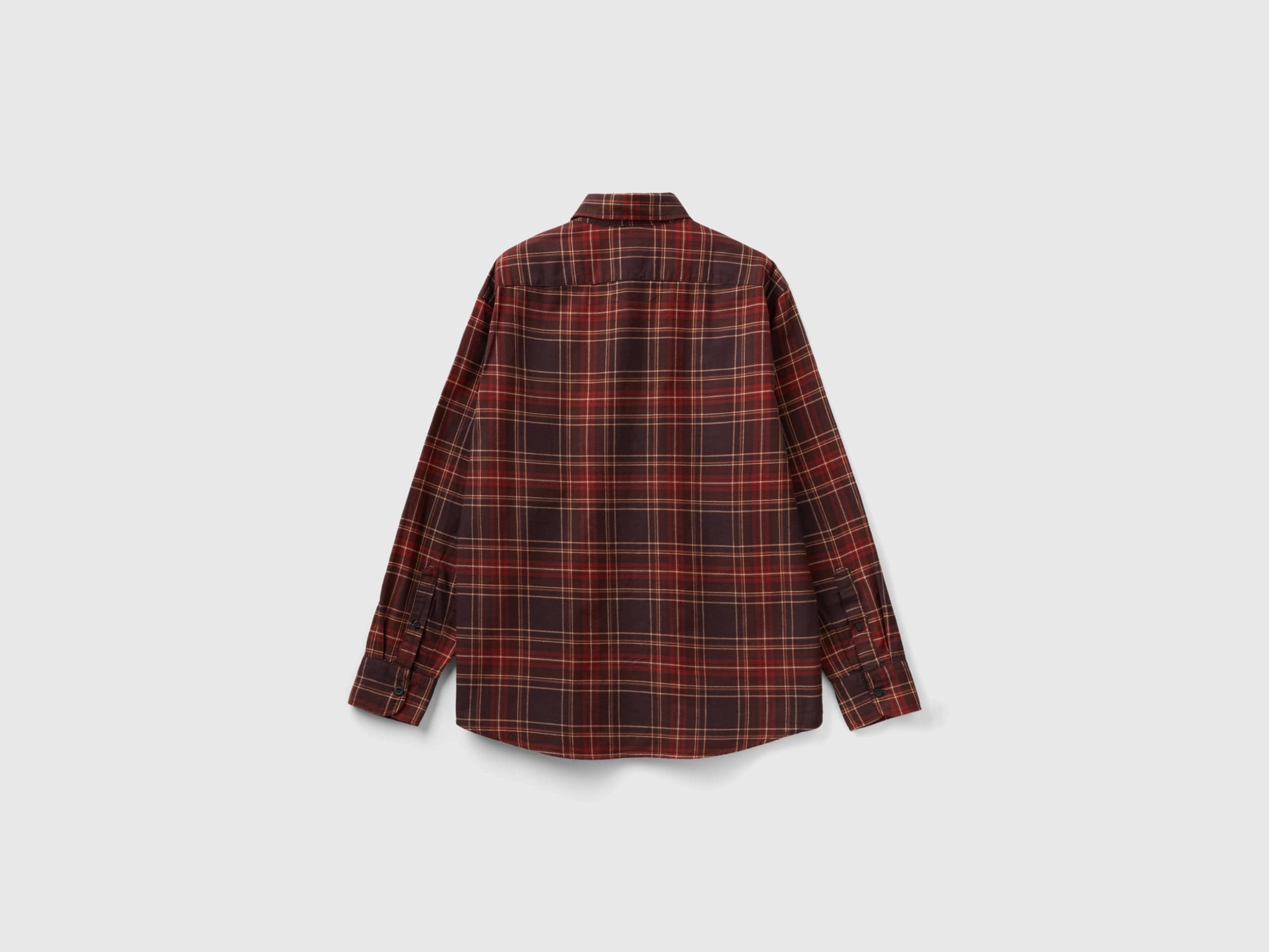 يونايتد كولورز اوف بينيتون قميص كاروهات كم طويل