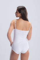 كارينا بودي سوت من القطن المطاطي سادة نسائي