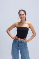 كارينا توب انبوبي سادة بدون حمالات