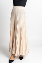 نتشي تنورة ميدي مضلعة سادة نسائي