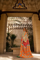 كارينا فستان ماكسي أوفر سايز منقوش كم طويل مقاس موحد