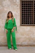 كارينا بنطلون سادة واسع نسائي