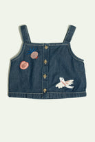 جينجرسنابس طقم بلوزة حمالات جينز وتنورة متعدد الألوان