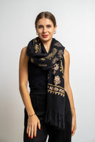 نتشي وشاح مطرز نسائي