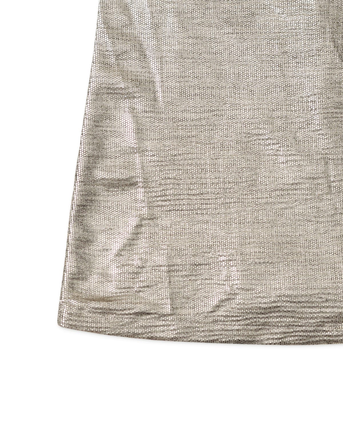 جينجرسنابس فستان بناتي منسوج لامع قصير معدني