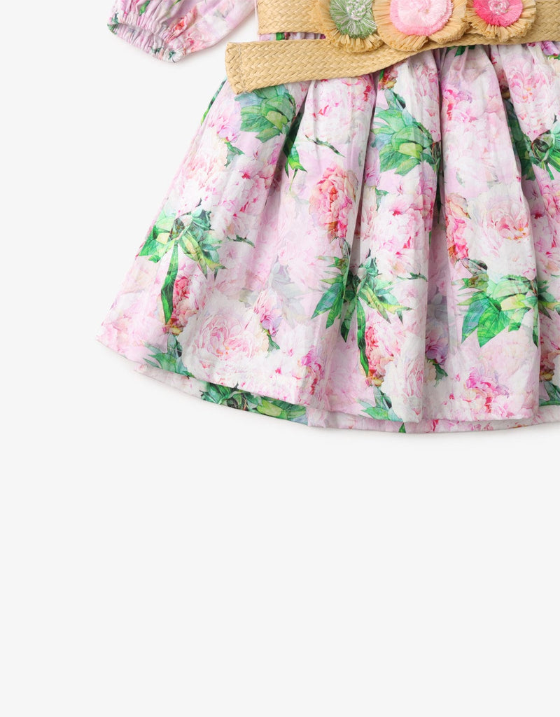 جينجرسنابس فستان بناتي مورد بف منفوش متعدد الألوان