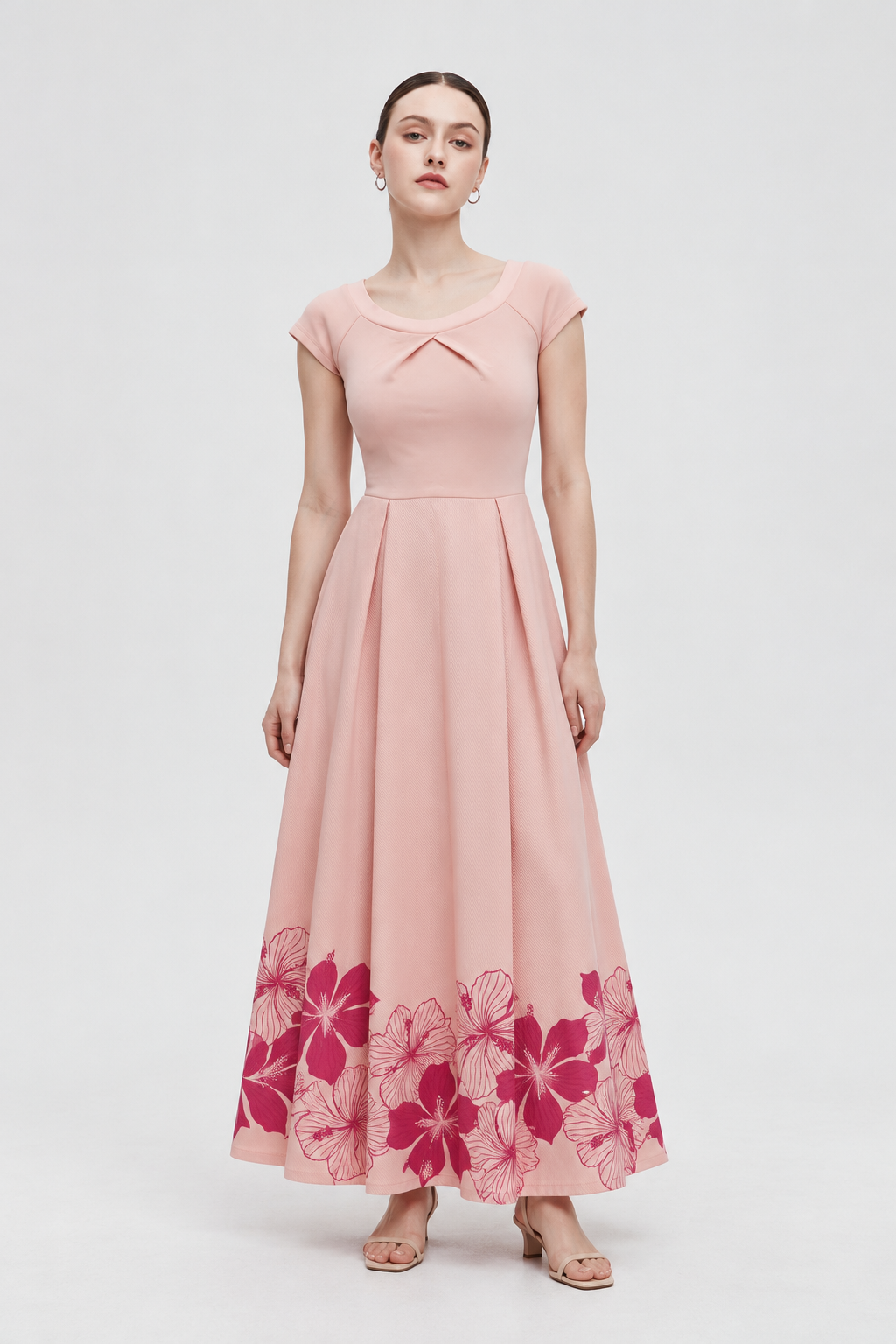 GL126 peach full front - model alice