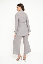 نتشي بنطلون طويل سادة واسع نسائي