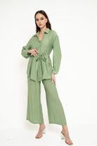 نتشي بنطلون طويل سادة واسع نسائي