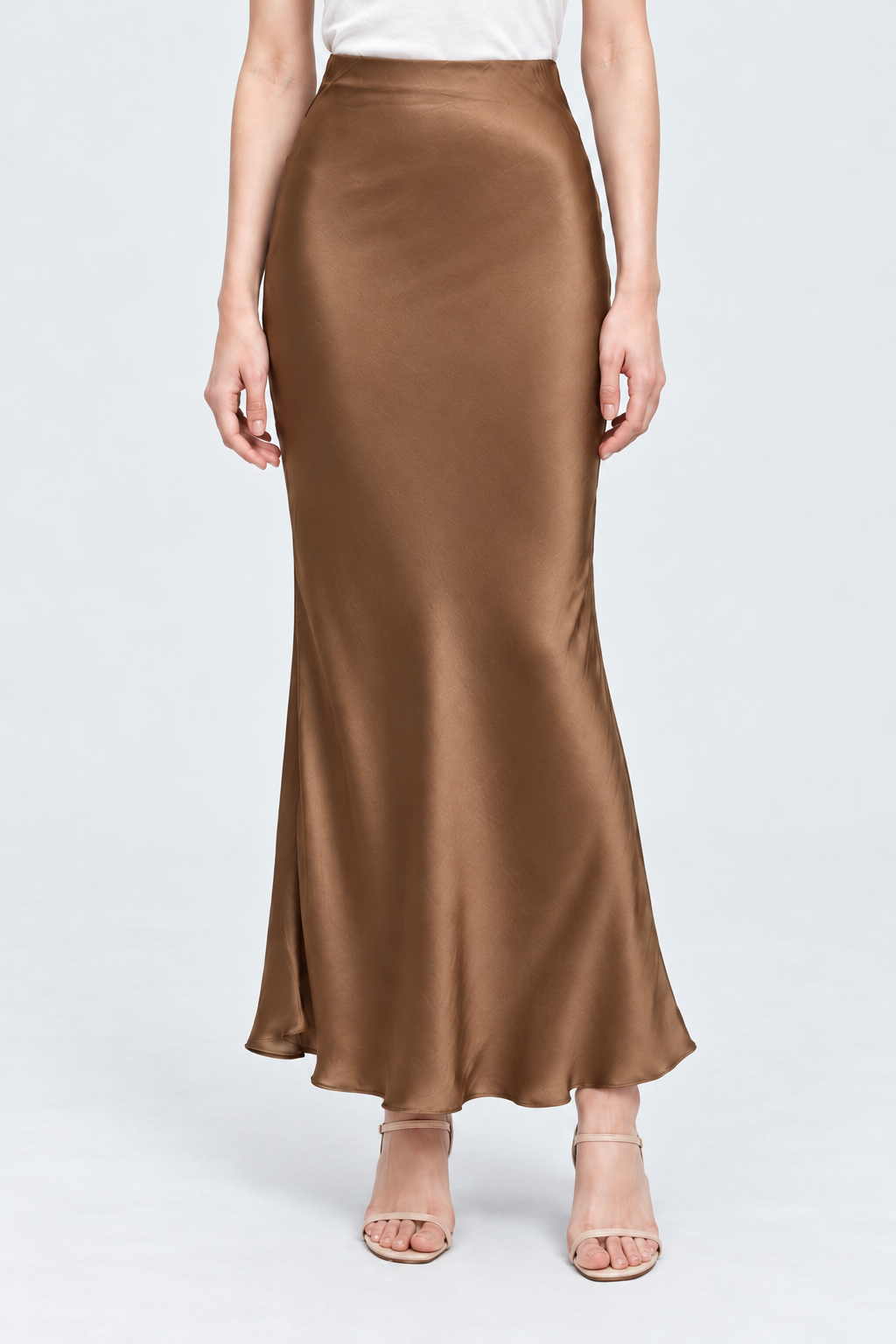 GL396 brown garment front model Alice