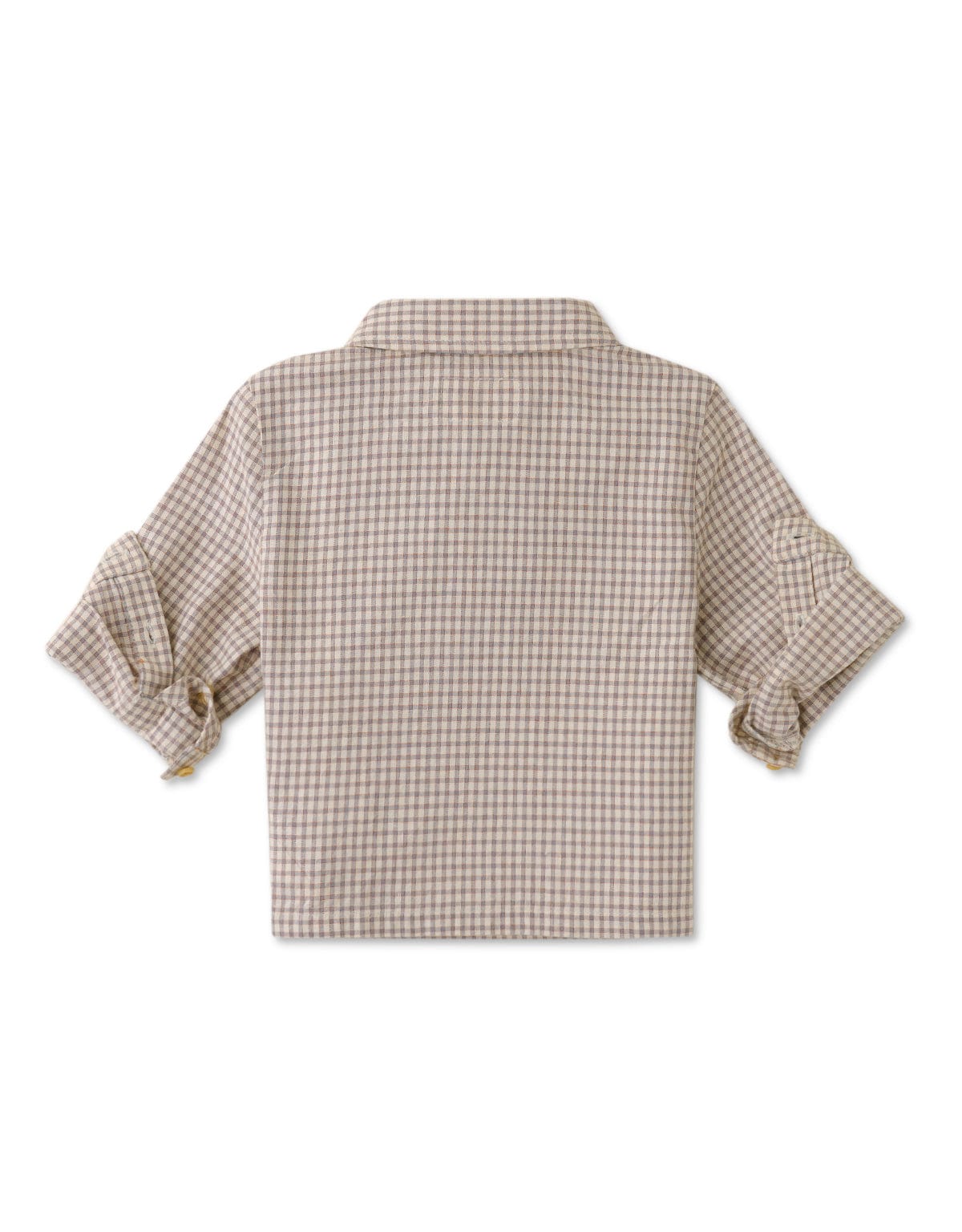 جينجرسنابس قميص بولو منسوج للأولاد حديثي الولادة مربعات بأزرار أمامية متعدد الألوان