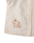 جينجرسنابس بلوزة بأزرار أمامية كم قصير بيبي بناتي أوف وايت