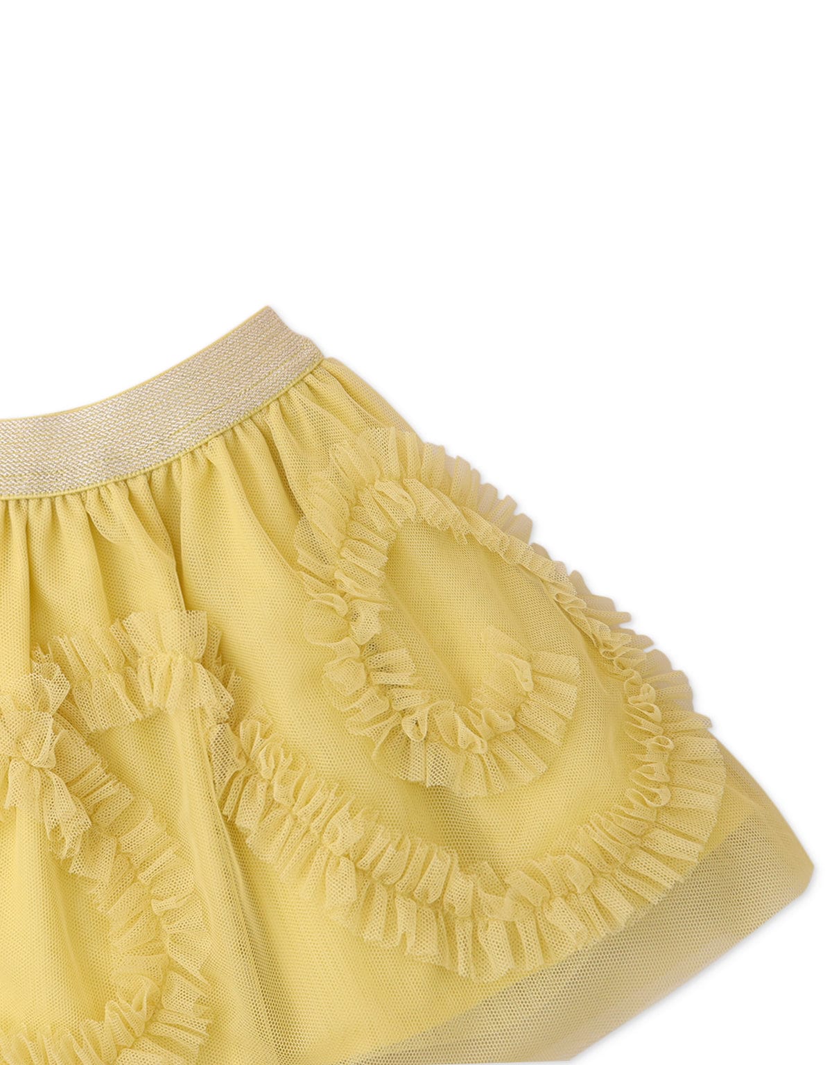 جينجرسنابس تنورة سادة شيفون مكشكشة بناتي بيبي أصفر