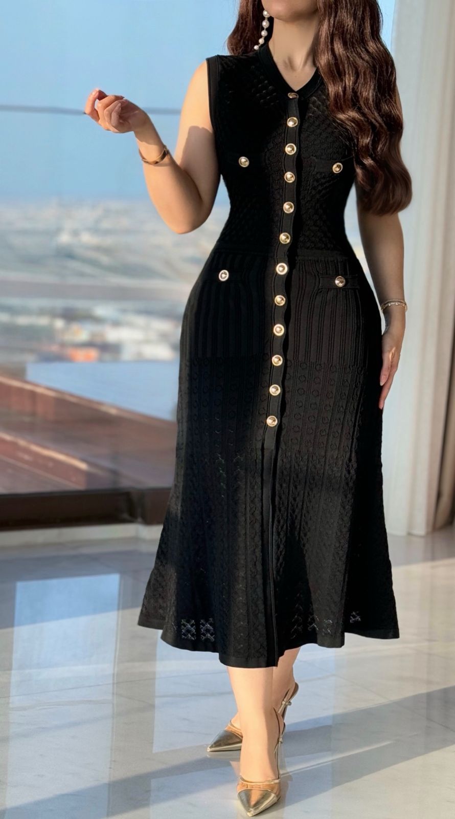 Shop Black Solid Midi V-Neck Dress - Casual A-Line Staple | Fashion SA Fashion.sa Shop Black Solid Midi V-Neck Dress - Casual A-Line Staple | Fashion SA Fashion.sa