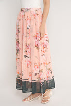 نتشي تنورة مشجرة طويلة كلوش نسائي