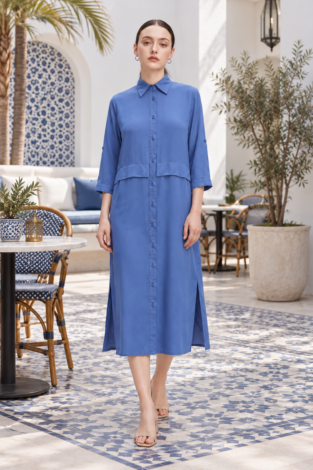 LC2318SV-22Q311 blue lifestyle - model alice