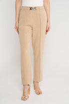 نتشي بنطلون طويل كلاسيك طويل سادة خصر مرتفع بجيوب