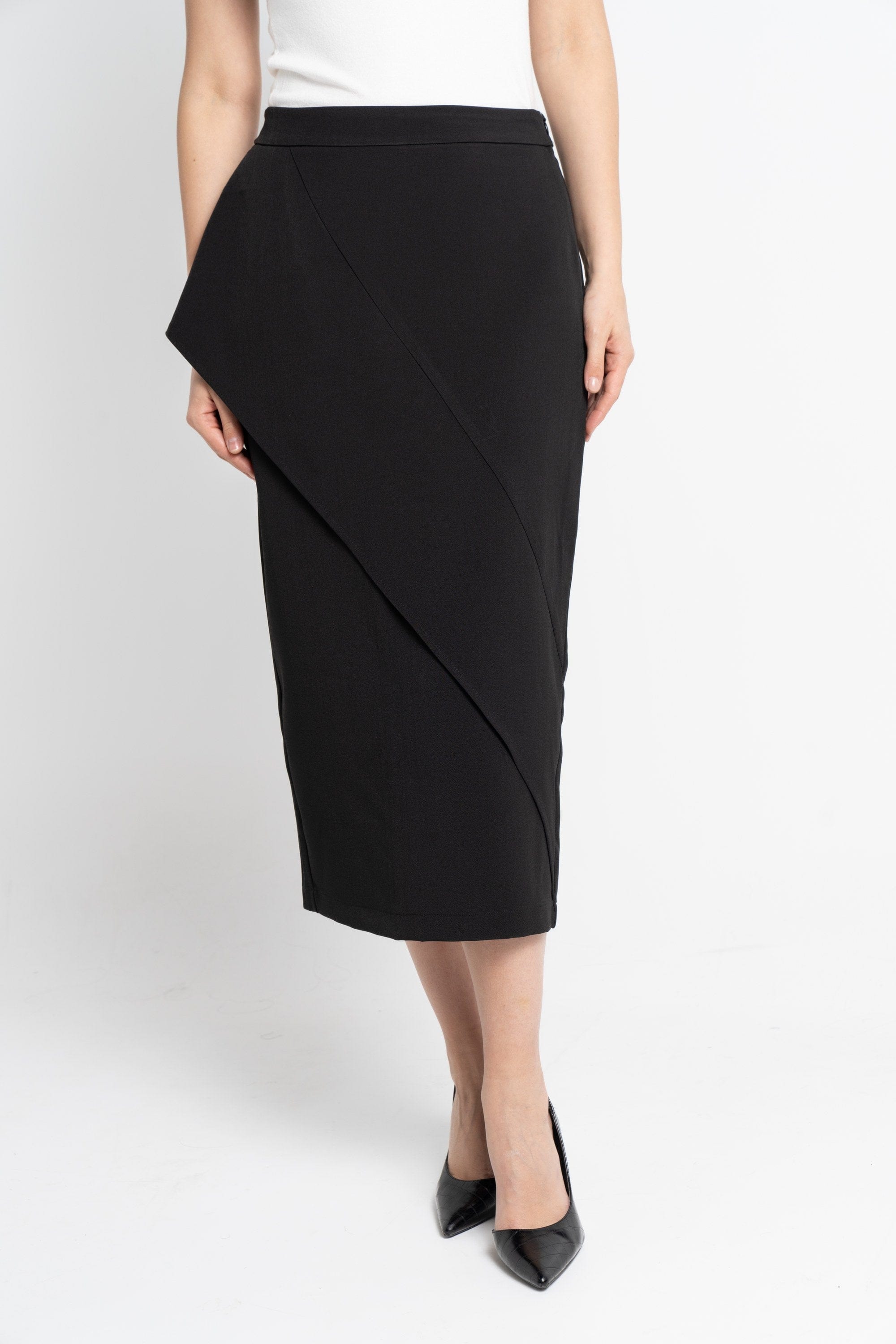 نتشي تنورة ميدي نسائية طبقتين سادة