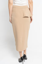 نتشي تنورة ميدي نسائية طبقتين سادة