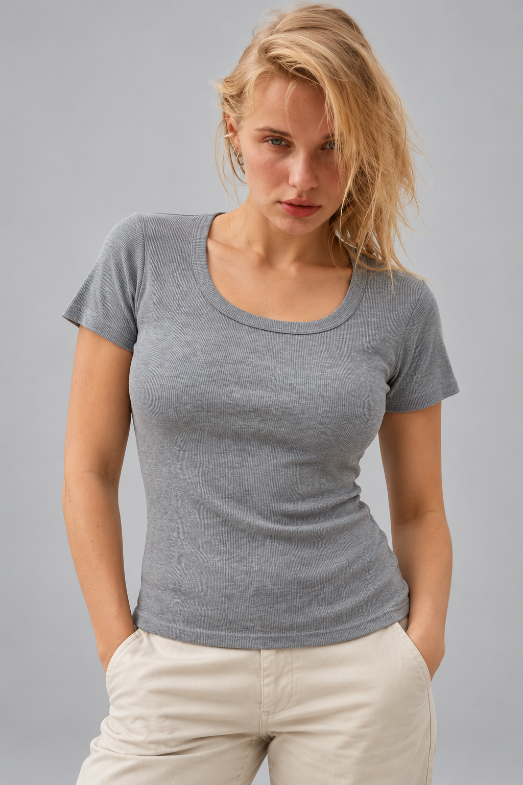 garment detail on Sasa - LIV0337AGI gray