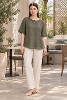 LV0899S262ZI green lifestyle - model Daria S