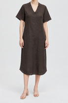 LV0901S262ZI brown garment front - model alice